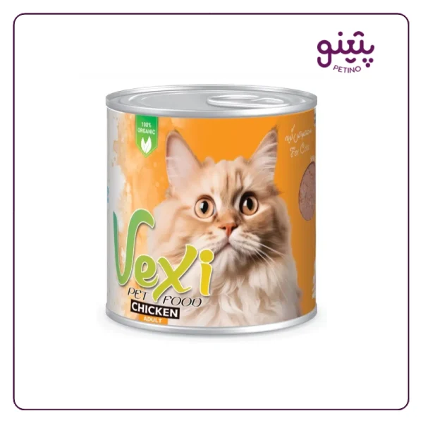 خرید و قیمت کنسرو گربه وکسی با طعم مرغ 800 گرمی از پتینو