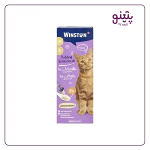 خرید بستنی گربه وینستون با طعم مالت و وانیل بسته ای و تک از پتشاپ پتینو