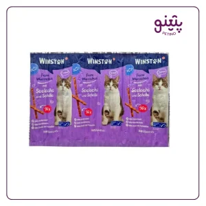 خرید تشویقی مدادی گربه وینستون با طعم ماهی قزل آلا از پتینوشاپ