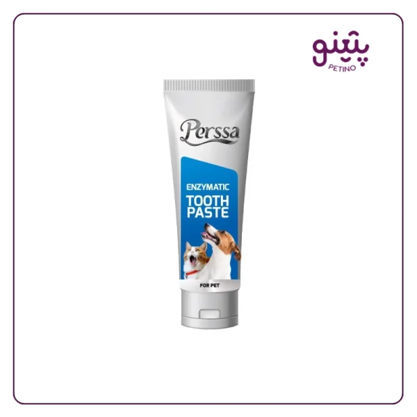 خرید خمیر دندان آنزیمی سگ و گربه پرسا 100 گرمی از پتینو