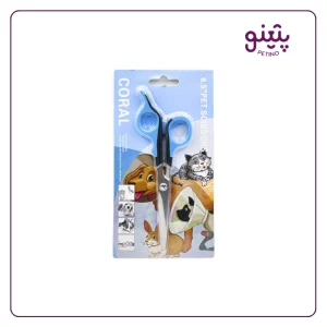 قیمت قیچی ساده مو سگ و گربه کورال پت در پتشاپ پتینو