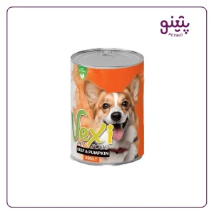 خرید و قیمت کنسرو سگ وکسی با طعم گوشت و کدو 400 گرمی