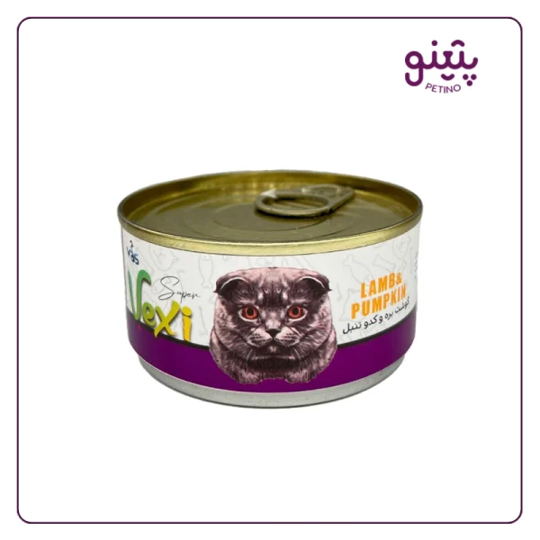 خرید و قیمت کنسرو گربه وکسی با طعم بره و کدو تنبل 110 گرمی در پتشاپ پتینو