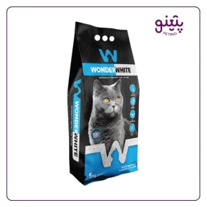 خرید خاک گربه ساده واندر وایت 5 کیلویی از پتینوشاپ