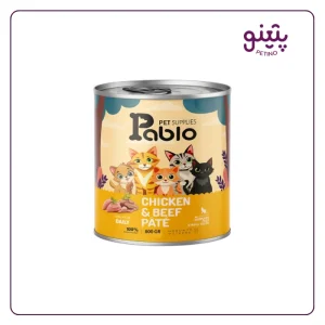 خرید و قیمت کنسرو گربه بالغ پابلو با طعم مرغ و گوشت گاو 800 گرمی