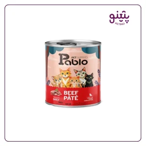 قیمت کنسرو گربه بالغ پابلو با طعم گوشت ۸۰۰ گرم