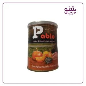 خرید کنسرو گربه پابلو مرغ و کدو تنبل و سنبل الطیب وزن 400 گرم