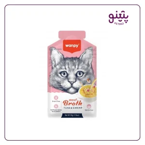 سوپ گربه ونپی با طعم ماهی تن و میگو ۵۰ گرمی