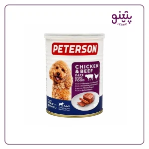 خرید و قیمت کنسرو سگ پترسون طعم مرغ و بیف ۴۰۰ گرمی