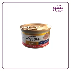 خرید و قیمت کنسرو گربه پته گورمت ترک با طعم گوشت گاو ۸۵ گرم