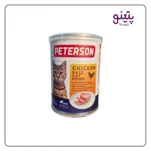 خرید و قیمت کنسرو گربه بالغ پترسون با طعم مرغ ۴۰۰ گرمی