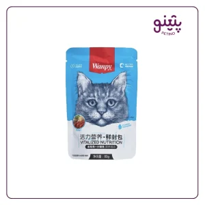 خرید پوچ ونپی گربه چینی نویس طعم گوشت، مرغ سبزیجات ۸۰ گرمی