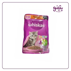 پوچ گربه جونیور ویسکاس طعم مرغ ۸۵ گرمی